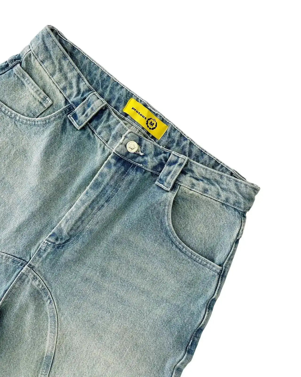 Vintage Y2k Men Women Harajuku Short Jeans Washed Embroidery American Retro Man Denim shorts Summer Loose Hip Hop Streetwear by Dropshipman