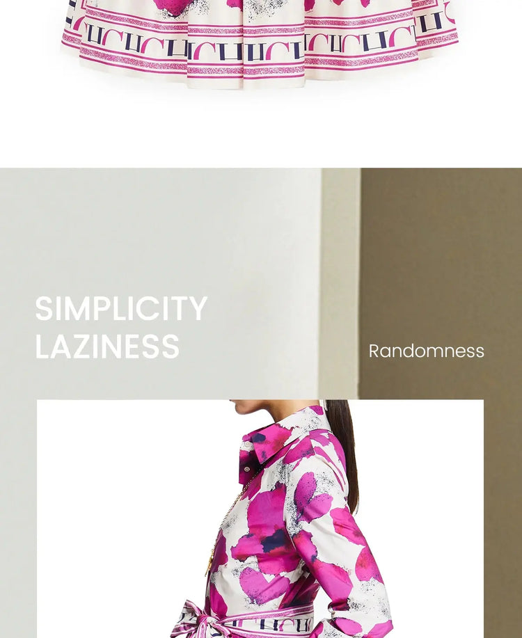 Women Dresses Party Dresses Retro Shirt Dress Long Sleeved Belt Single Row Buckle Layered Skirt Hem Design Casual Dresses SHOPEZRA L.L.C.