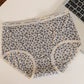 Ice Silk Seamless Underwear for Women, Hot Leopard Print Ice Silk Silk Protein Antibacterial Crotch Women&