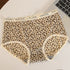 Ice Silk Seamless Underwear for Women, Hot Leopard Print Ice Silk Silk Protein Antibacterial Crotch Women&