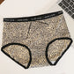 Ice Silk Seamless Underwear for Women, Hot Leopard Print Ice Silk Silk Protein Antibacterial Crotch Women&