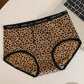 Ice Silk Seamless Underwear for Women, Hot Leopard Print Ice Silk Silk Protein Antibacterial Crotch Women&