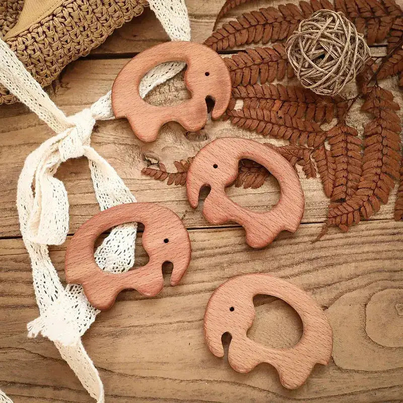 1pc Baby Teether Wooden Animal Pacifier Pendant BPA Free Beech Koala Rodent Teething Toys Kids Products Gifts by Dropshipman
