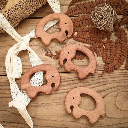 1pc Baby Teether Wooden Animal Pacifier Pendant BPA Free Beech Koala Rodent Teething Toys Kids Products Gifts by Dropshipman