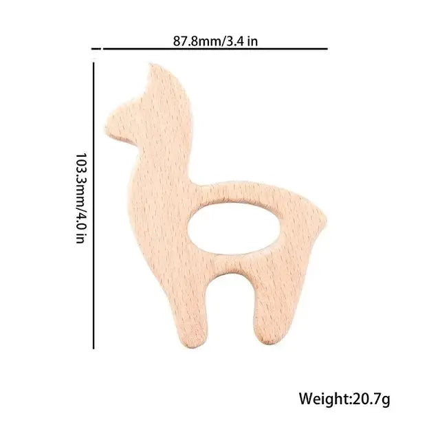 1pc Baby Teether Wooden Animal Pacifier Pendant BPA Free Beech Koala Rodent Teething Toys Kids Products Gifts by Dropshipman