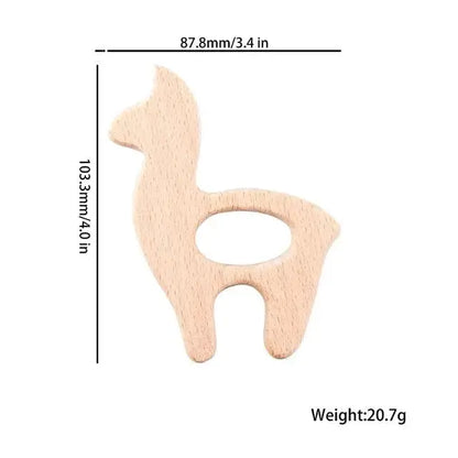 1pc Baby Teether Wooden Animal Pacifier Pendant BPA Free Beech Koala Rodent Teething Toys Kids Products Gifts by Dropshipman