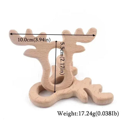 1pc Baby Teether Wooden Animal Pacifier Pendant BPA Free Beech Koala Rodent Teething Toys Kids Products Gifts by Dropshipman