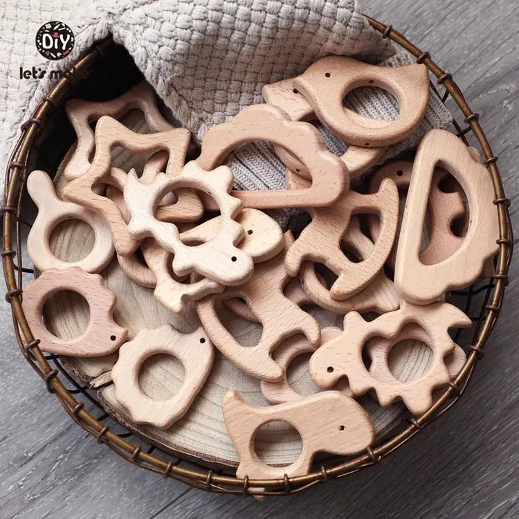 1pc Baby Teether Wooden Animal Pacifier Pendant BPA Free Beech Koala Rodent Teething Toys Kids Products Gifts SHOPEZRA L.L.C.