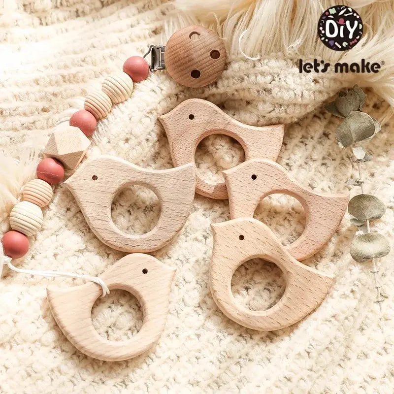 1pc Baby Teether Wooden Animal Pacifier Pendant BPA Free Beech Koala Rodent Teething Toys Kids Products Gifts SHOPEZRA L.L.C.
