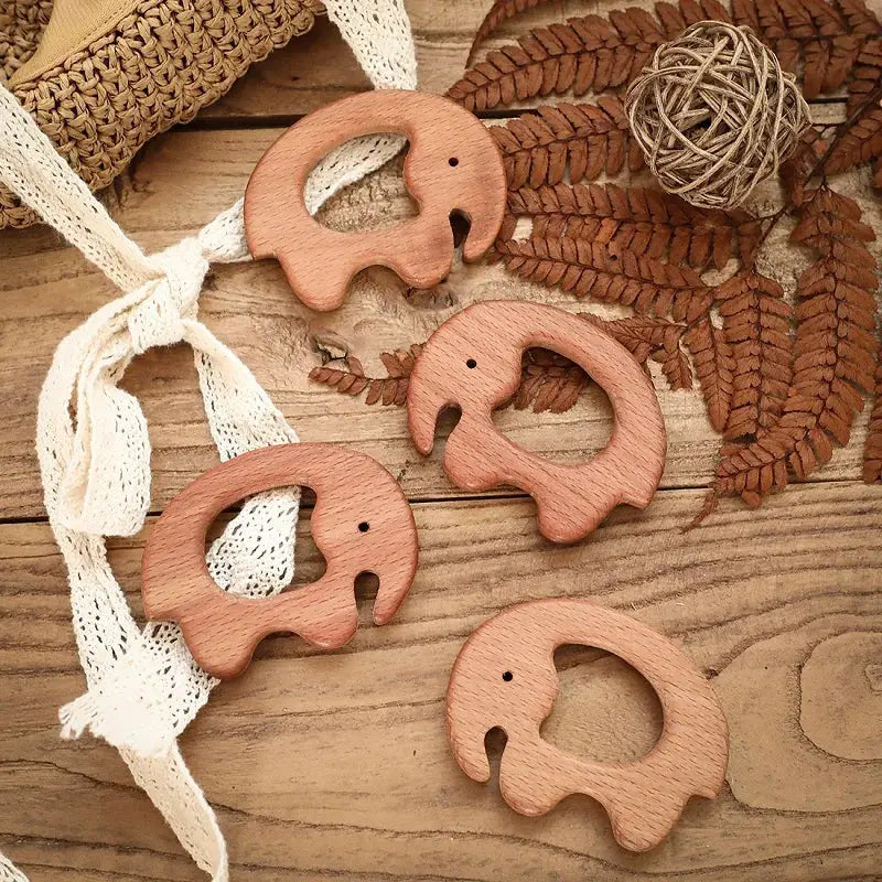 1pc Baby Teether Wooden Animal Pacifier Pendant BPA Free Beech Koala Rodent Teething Toys Kids Products Gifts SHOPEZRA L.L.C.