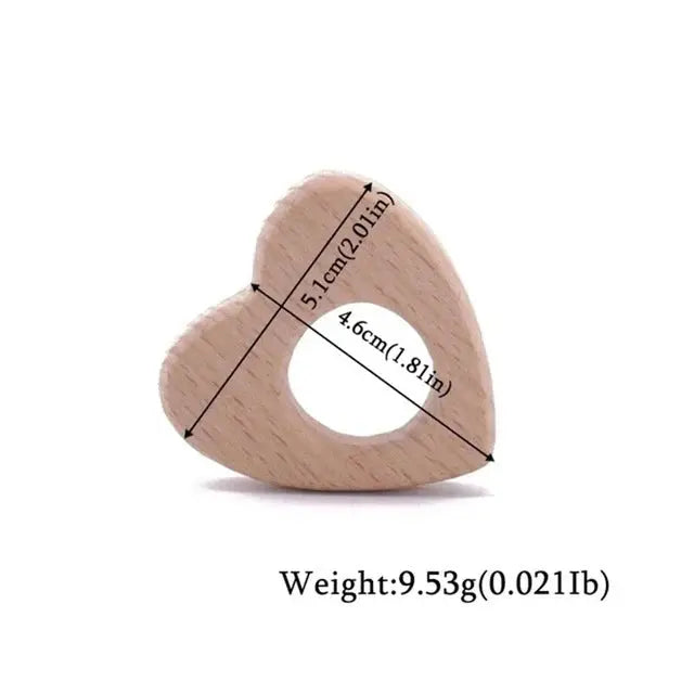 Wooden koala-shaped baby teether pacifier pendant from SHOPEZRA L.L.C., BPA-free beech wood teething toy for infants and kids.