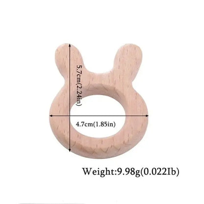 1pc Baby Teether Wooden Animal Pacifier Pendant BPA Free Beech Koala Rodent Teething Toys Kids Products Gifts SHOPEZRA L.L.C.