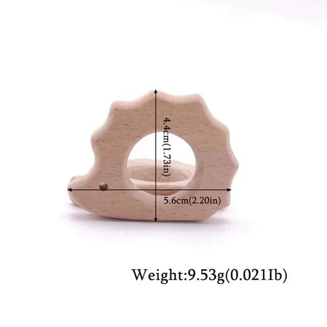 Wooden baby teether with a beech koala animal pendant, BPA-free teething toy for infants from SHOPEZRA L.L.C.