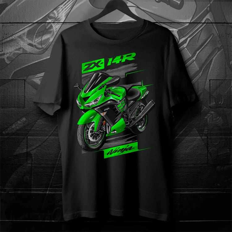 2012-2024 Models Japanese Ninja ZX-14R Motorcycle T-Shirt 100% Cotton O-Neck Short Sleeve Summer Casual Mens T-shirt Streetwear SHOPEZRA L.L.C.