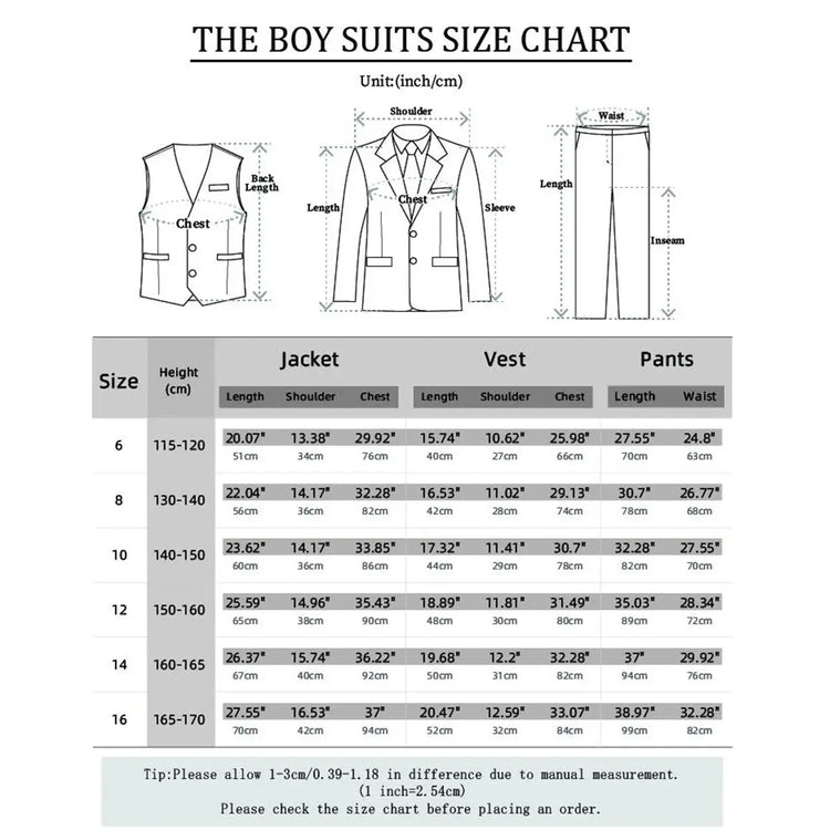 Suits for Boys Kids Wedding Easter Church Tuxedo Teenager School Performance Piano Outfit Set Children Birthday Formal Clothes SHOPEZRA L.L.C.