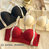 Cross-Border Popular Style No-Wire, Traceless Underwear for Women, Lifting and Supporting Breasts, Small Breasts, Push-Up and Enlargement, Adjustable Letter Bra SHOPEZRA L.L.C.