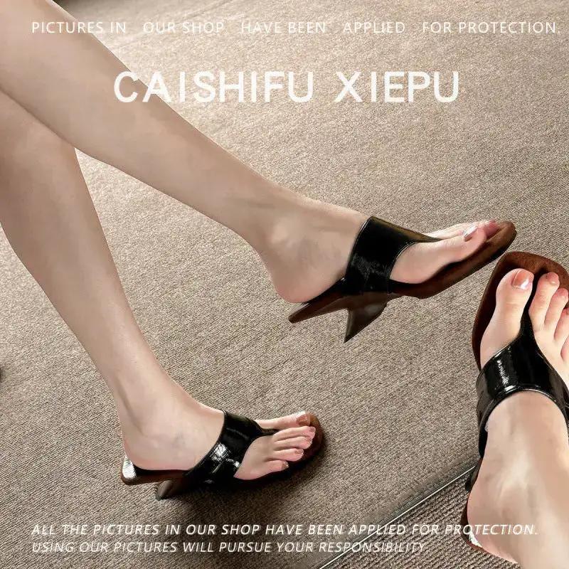In-Stock Items for Dropshipping~ French-Style High-End Wedge Flip-Flops with Thong Straps and High Heels by Dropshipman