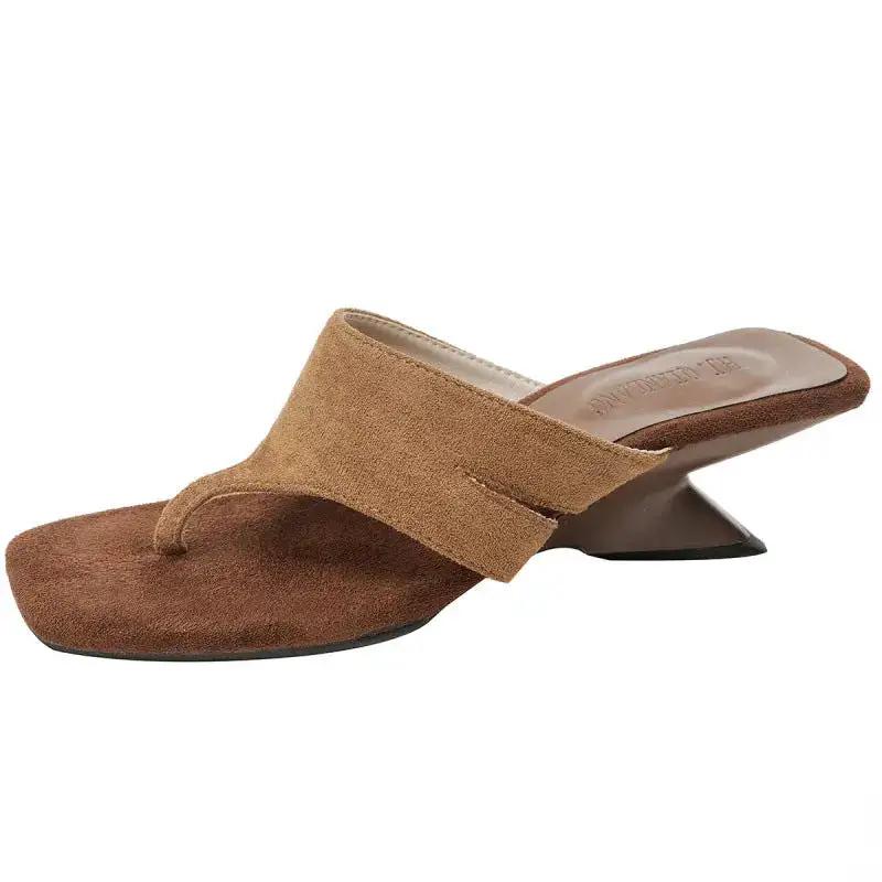 In-Stock Items for Dropshipping~ French-Style High-End Wedge Flip-Flops with Thong Straps and High Heels by Dropshipman