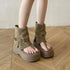 High-End Thong Sandals for Women 2025 Summer New Open-Toe Sandals Platform Thick-Soled Niche Western Trouser Boots by Dropshipman