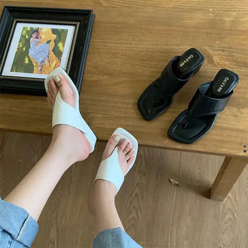 Wedge Thong Slippers Korean Style 2025 Summer New Beach Shoes Fashion Sandals All-match Flip Flops Shoes by Dropshipman