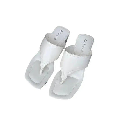 Wedge Thong Slippers Korean Style 2025 Summer New Beach Shoes Fashion Sandals All-match Flip Flops Shoes by Dropshipman