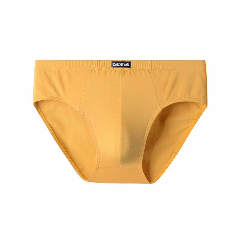 Black men's stretch cotton briefs in size 3XL with high elasticity and mid-waist design, suitable for middle-aged and elderly men.