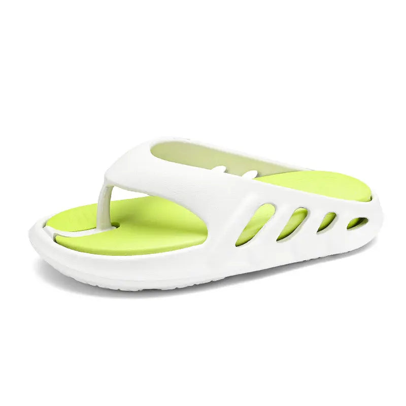 Men's black flip-flops by SHOPEZRA L.L.C. with soft soles, ideal for summer outdoor sports and indoor use, thong sandal style.