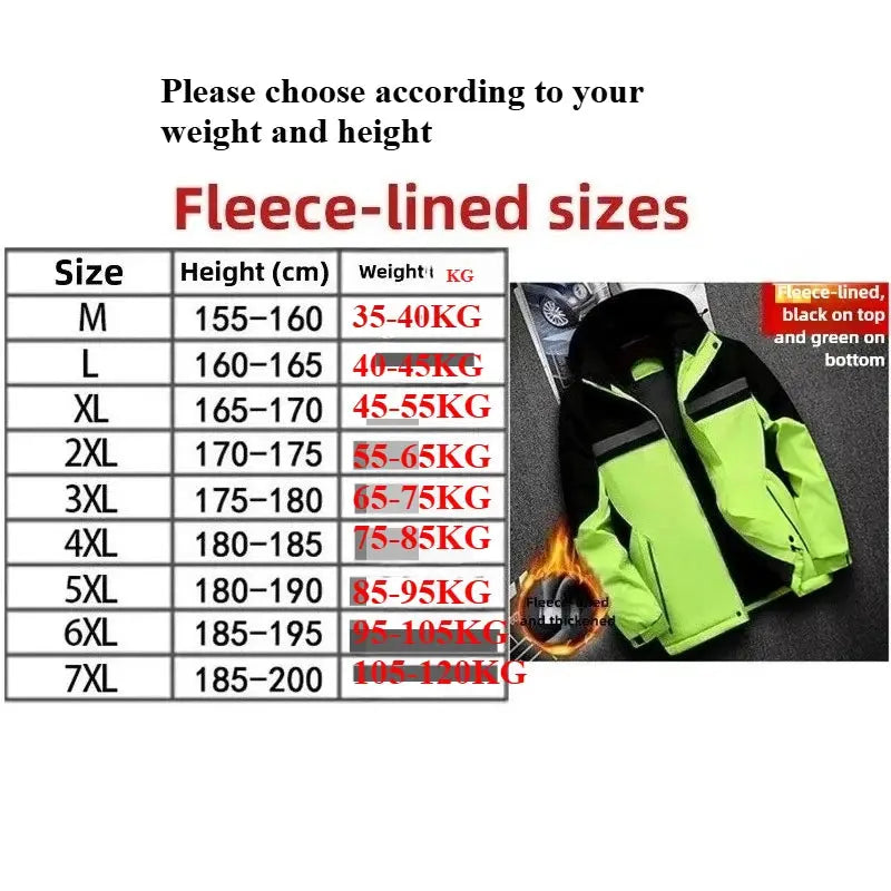 Black winter work jacket by SHOPEZRA L.L.C., waterproof, windproof, reflective thermal coat with fleece lining and stain resistance.