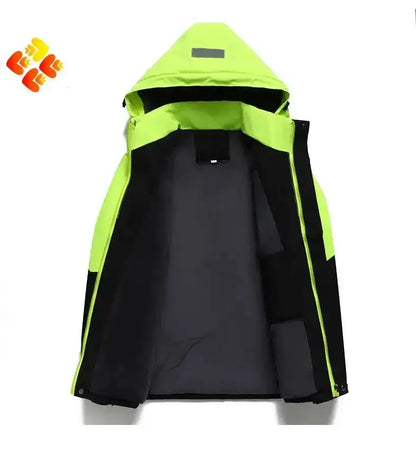 New Winter Work Jacket, Waterproof Windproof Reflective Thermal Coat with Fleece Lining, Stain Resistant Outdoor by Dropshipman