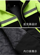 New Winter Work Jacket, Waterproof Windproof Reflective Thermal Coat with Fleece Lining, Stain Resistant Outdoor SHOPEZRA L.L.C.