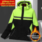 New Winter Work Jacket, Waterproof Windproof Reflective Thermal Coat with Fleece Lining, Stain Resistant Outdoor SHOPEZRA L.L.C.