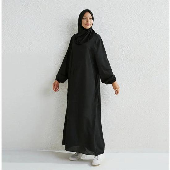 Muslim Dresses Women Maxi Dresses Mujer Vestidoes Female Loose Dresses Full Sleeve Printed Floral Casual Robe Long Dress SHOPEZRA L.L.C.