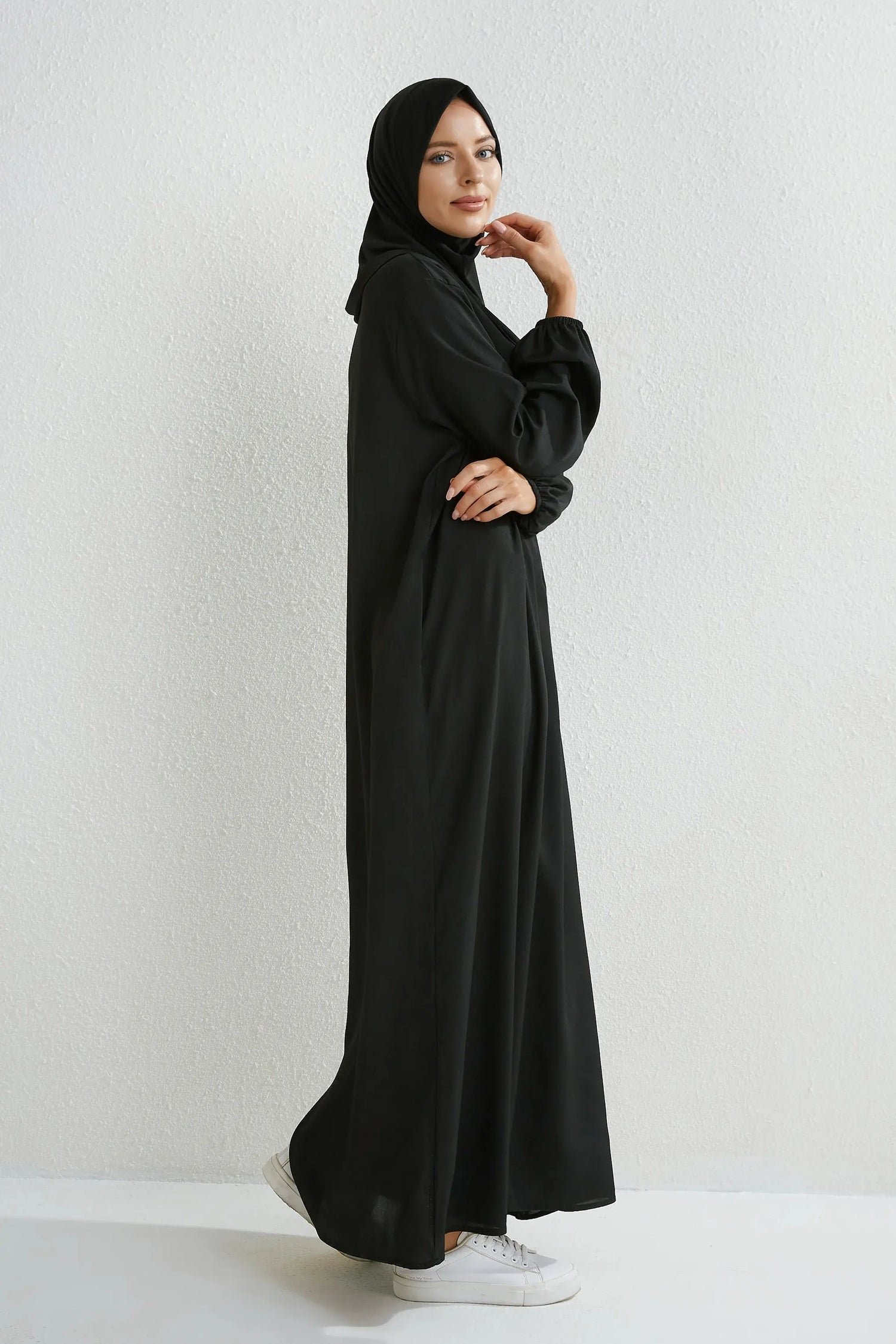 Muslim Dresses Women Maxi Dresses Mujer Vestidoes Female Loose Dresses Full Sleeve Printed Floral Casual Robe Long Dress SHOPEZRA L.L.C.