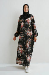 Muslim Dresses Women Maxi Dresses Mujer Vestidoes Female Loose Dresses Full Sleeve Printed Floral Casual Robe Long Dress SHOPEZRA L.L.C.