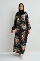 Muslim Dresses Women Maxi Dresses Mujer Vestidoes Female Loose Dresses Full Sleeve Printed Floral Casual Robe Long Dress SHOPEZRA L.L.C.