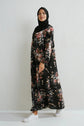 Muslim Dresses Women Maxi Dresses Mujer Vestidoes Female Loose Dresses Full Sleeve Printed Floral Casual Robe Long Dress SHOPEZRA L.L.C.