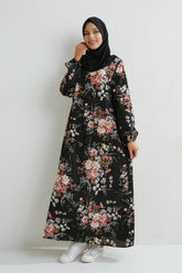 Muslim Dresses Women Maxi Dresses Mujer Vestidoes Female Loose Dresses Full Sleeve Printed Floral Casual Robe Long Dress SHOPEZRA L.L.C.