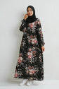 Muslim Dresses Women Maxi Dresses Mujer Vestidoes Female Loose Dresses Full Sleeve Printed Floral Casual Robe Long Dress SHOPEZRA L.L.C.