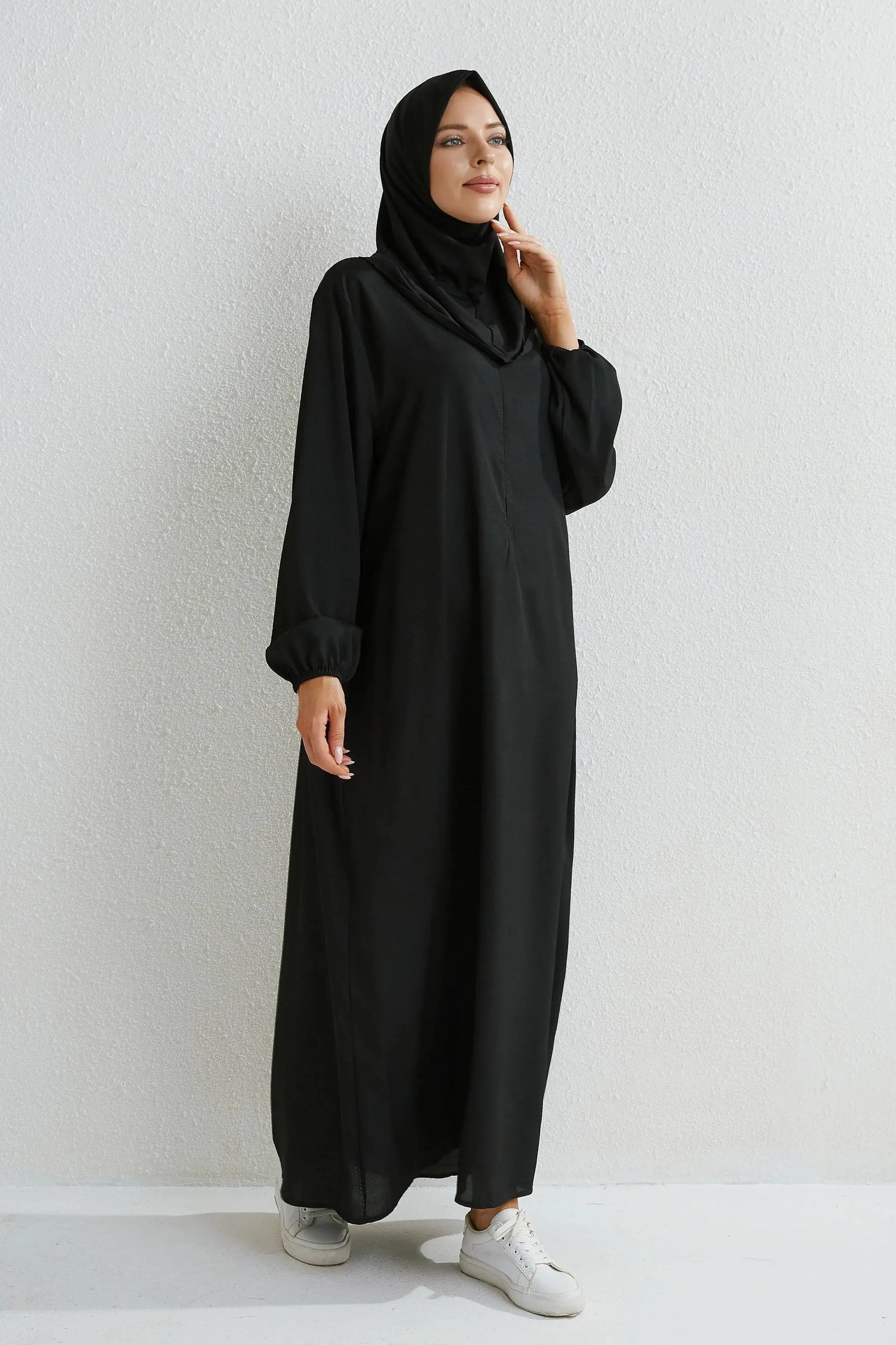 Muslim Dresses Women Maxi Dresses Mujer Vestidoes Female Loose Dresses Full Sleeve Printed Floral Casual Robe Long Dress SHOPEZRA L.L.C.