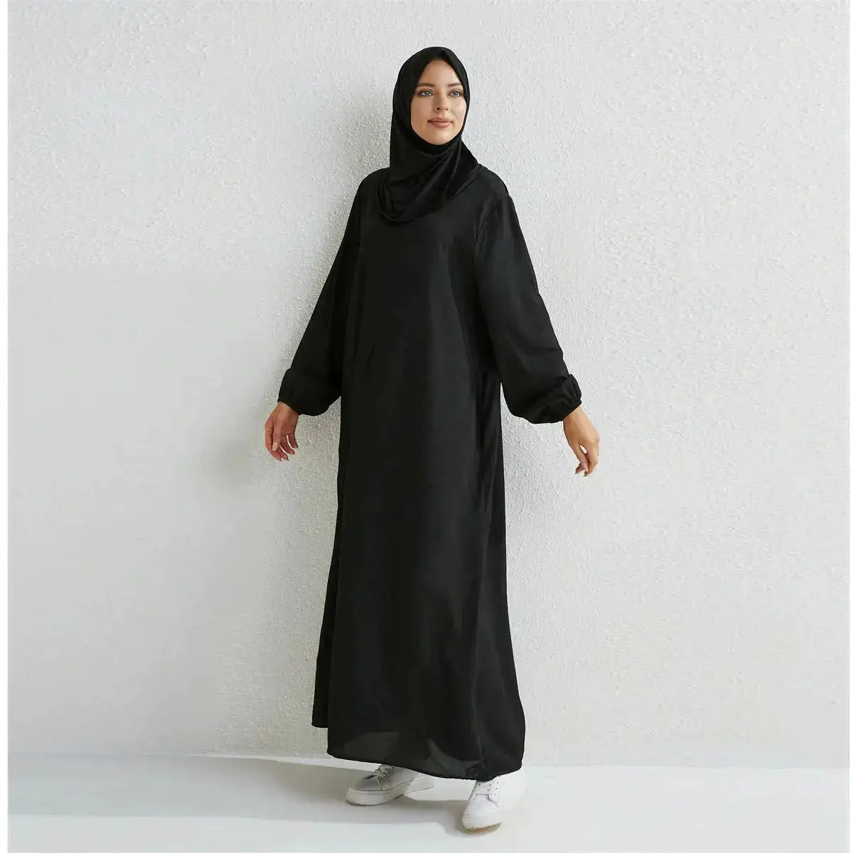 Muslim Dresses Women Maxi Dresses Mujer Vestidoes Female Loose Dresses Full Sleeve Printed Floral Casual Robe Long Dress by Dropshipman