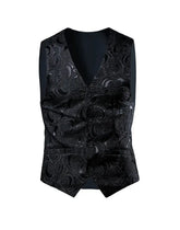 2026 Luxury Business Jacquard Suit Vest Men Slim Fit Tops Black White Wedding Social Dance Party Dress Size 6XL 7XL 8XL SHOPEZRA L.L.C.