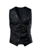 2026 Luxury Business Jacquard Suit Vest Men Slim Fit Tops Black White Wedding Social Dance Party Dress Size 6XL 7XL 8XL SHOPEZRA L.L.C.