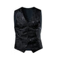 2026 Luxury Business Jacquard Suit Vest Men Slim Fit Tops Black White Wedding Social Dance Party Dress Size 6XL 7XL 8XL SHOPEZRA L.L.C.
