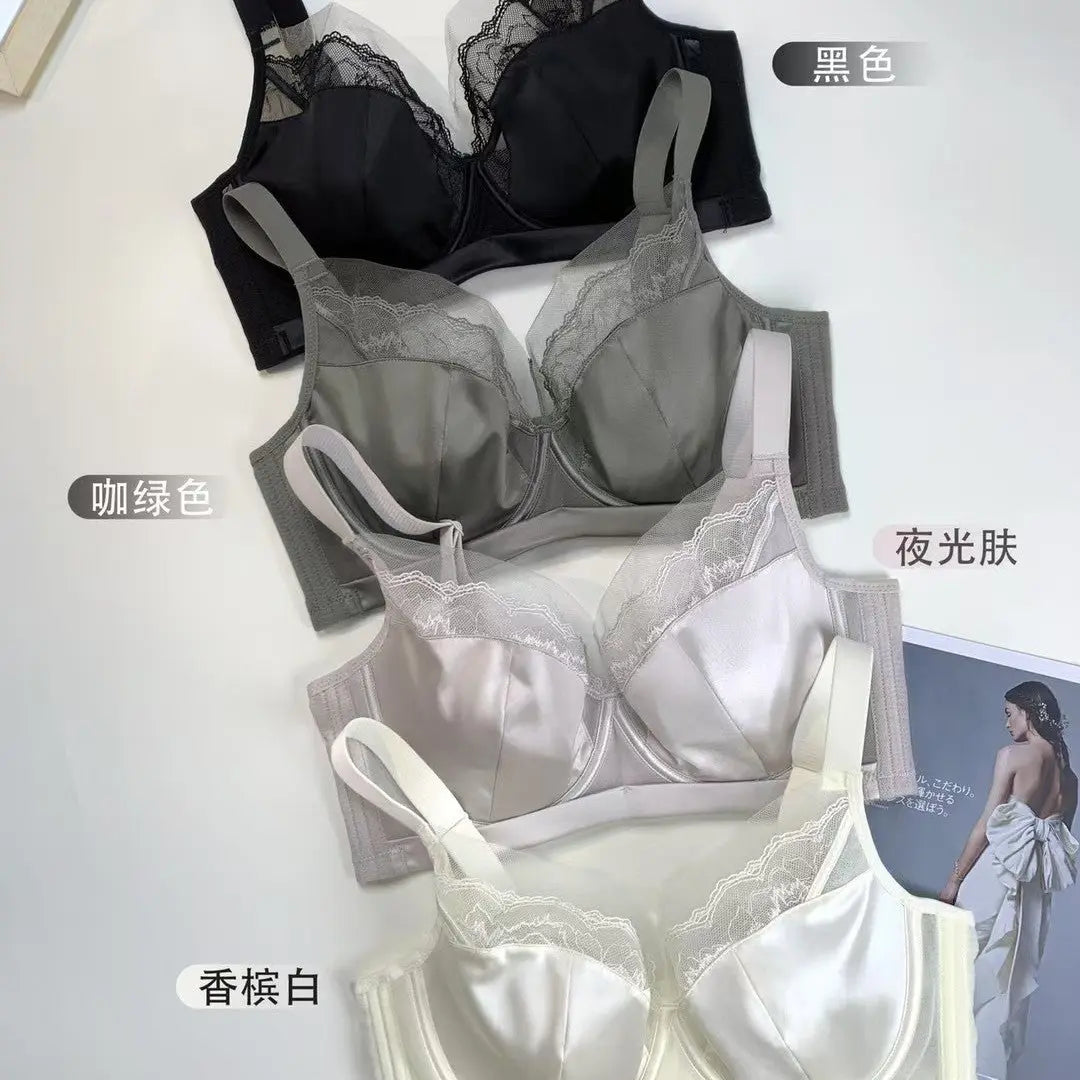 Black women's undergarment with adjustable straps, thin and lightweight, featuring a rabbit ear design for a seamless, traceless fit.