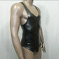 Fahion Men Elastic Bodysuit PU Leather Tank Top Sleeveless Muscle Shirt Fitness Hot Shapers Tights One Pieces Thong Leotard SHOPEZRA L.L.C.