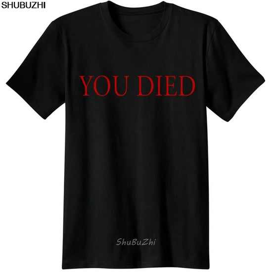 dark souls Gaming T Shirt video game Men T-Shirt souls you died Novelty funny Casual from software dark souls 3 T-Shirts sbz3271 SHOPEZRA L.L.C.