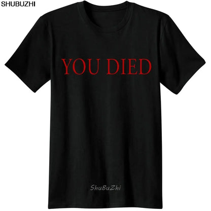 dark souls Gaming T Shirt video game Men T-Shirt souls you died Novelty funny Casual from software dark souls 3 T-Shirts sbz3271 SHOPEZRA L.L.C.
