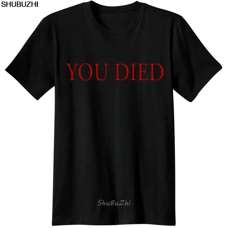 dark souls Gaming T Shirt video game Men T-Shirt souls you died Novelty funny Casual from software dark souls 3 T-Shirts sbz3271 SHOPEZRA L.L.C.