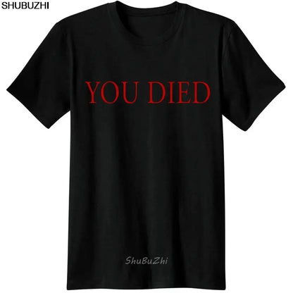 dark souls Gaming T Shirt video game Men T-Shirt souls you died Novelty funny Casual from software dark souls 3 T-Shirts sbz3271 by Dropshipman