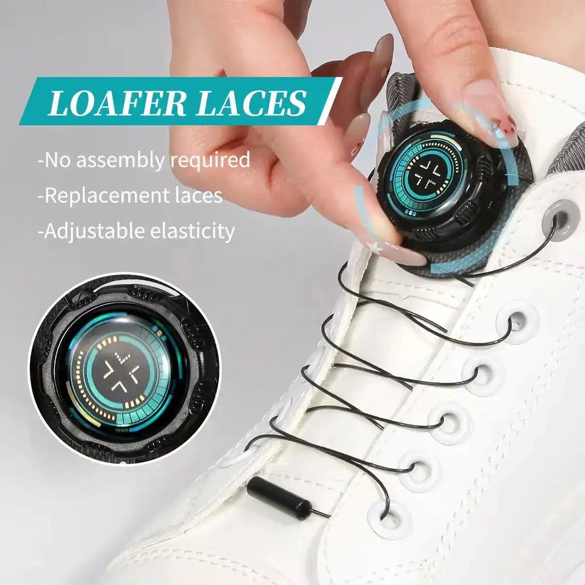New model rotating shoe buckles, sports shoe accessories, lazy shoelaces without tying buckle, Men&